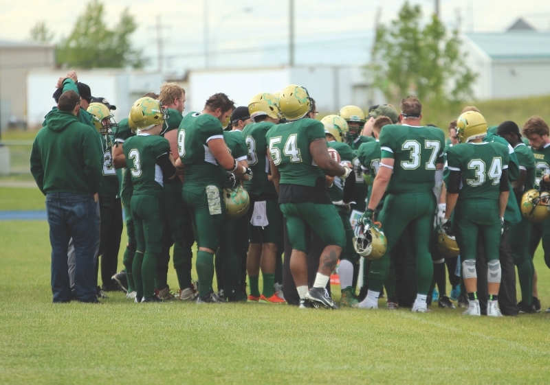 The Airdrie Irish wrapped up its second season in the Alberta Football League with a 77-10 loss to the Central Alberta Buccaneers. Although the team had just one win, it is looking at this season as another building block in the team’s foundation. Andrew Halipchuk/Rocky View Publishing